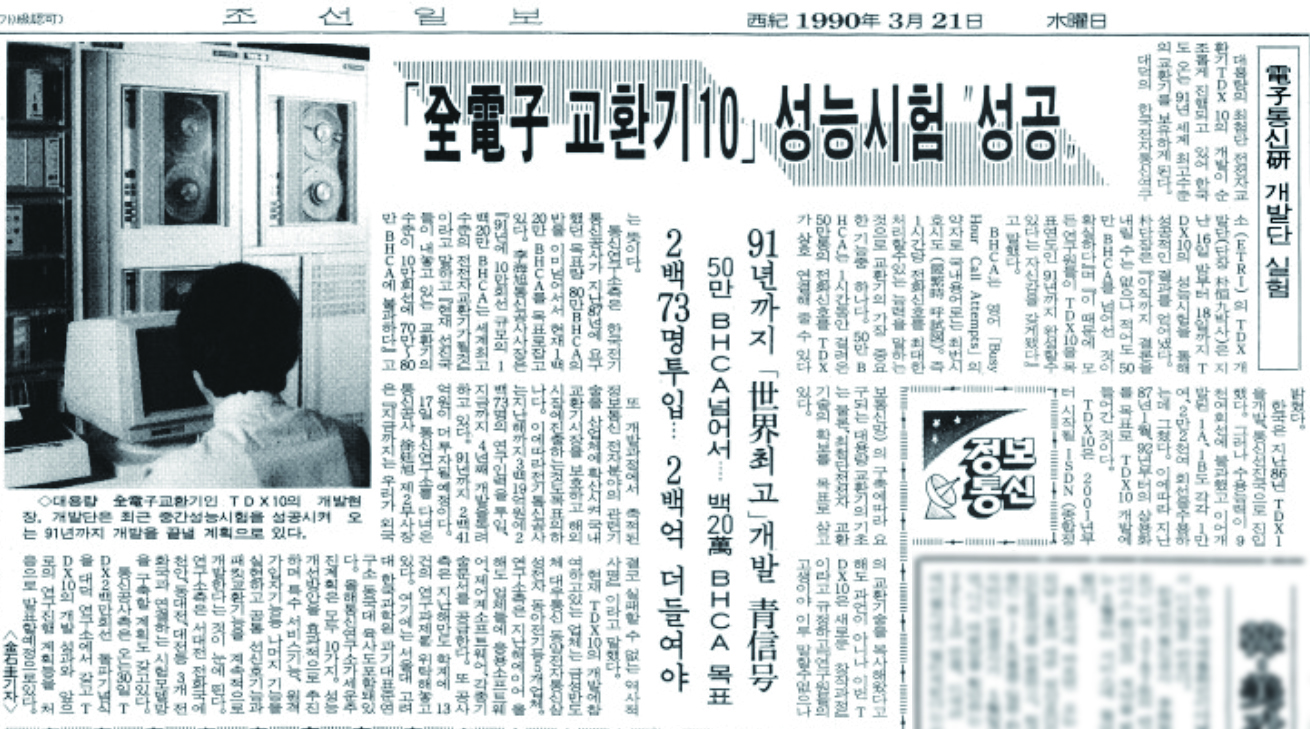 조선일보 1990년 3월 21일