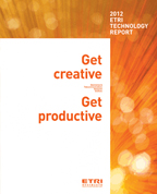 ETRI 2012 Technology Report 표지 get creative get productive [이미지]